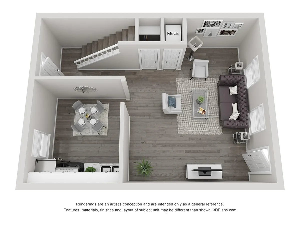 Floor plan Three Bedroom Apartment