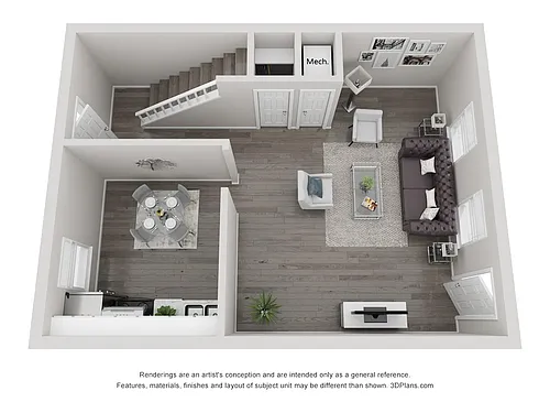 Floor plan Three Bedroom Apartment