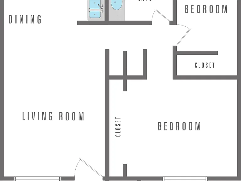 2 Bed 1 Bath 2 Bed 1 Bath