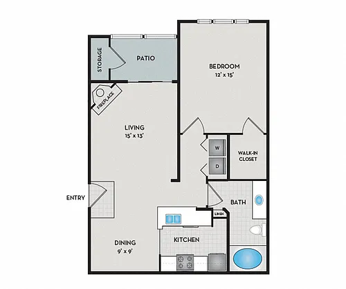 Floor plan Cascades - A1 Income Restricted