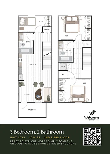 Floor plan 2 Bedroom and Childroom