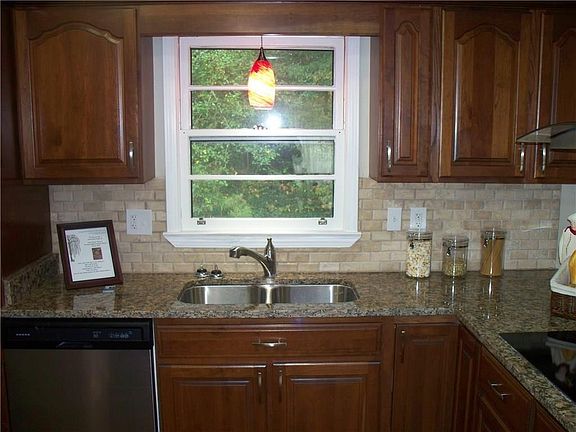 Granite counters in kitchen