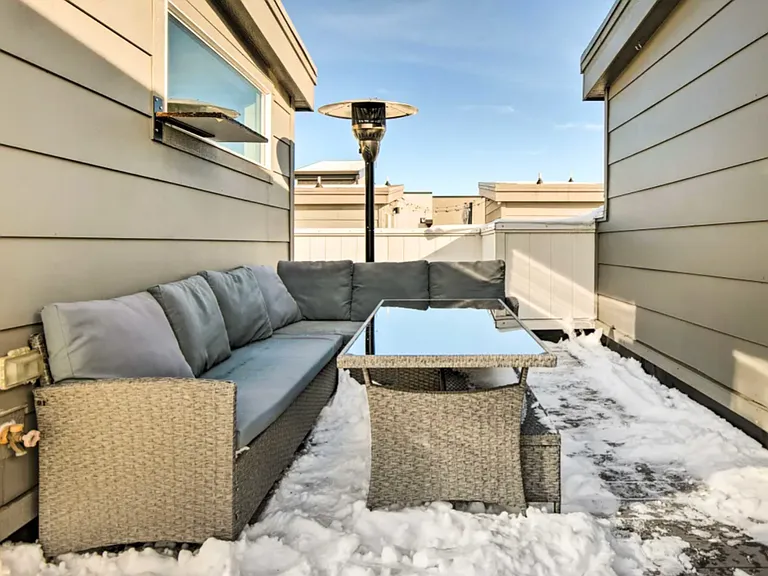 Rooftop lounge area