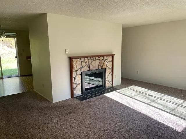 Flooring is being currently updated with the mini split location in this front room