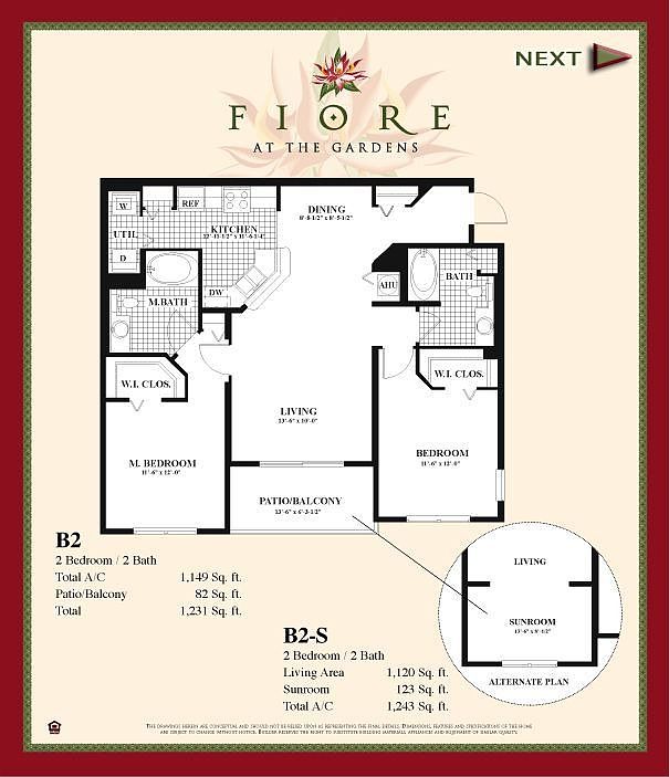 Floor Plan B2-S sunroom