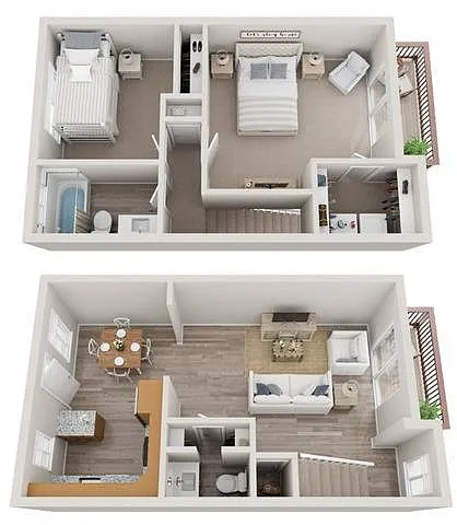 Floor plan 2X1.5 TH