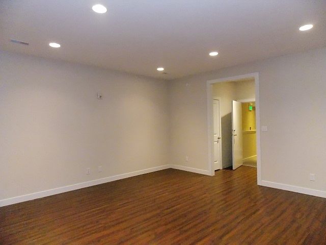 View to the entry way (with 2 coat closets/one on each side of the front door)