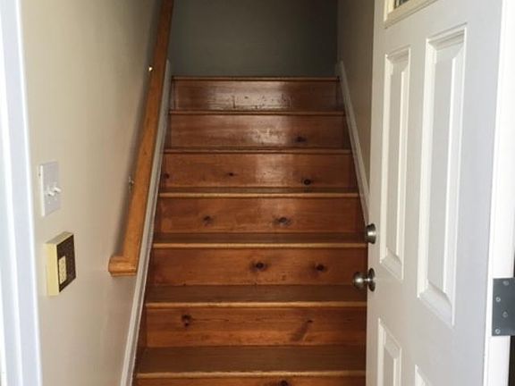 Stairs going into unit