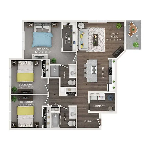 Floor plan D- Dahlia