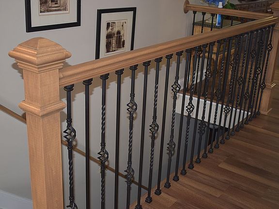 Custom wood and wrought iron