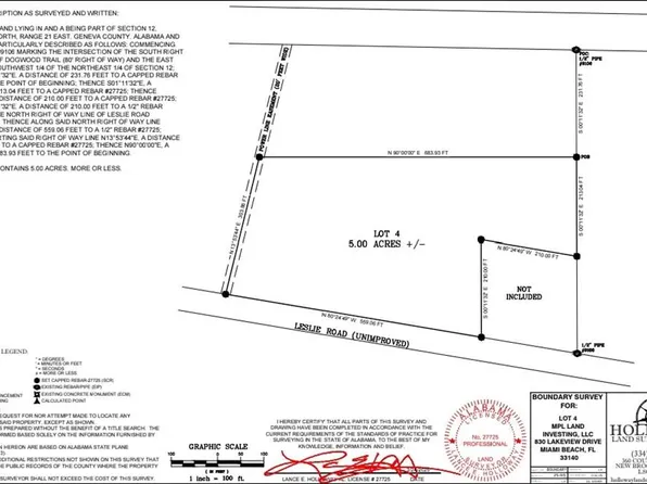 50/ E Dogwood Trl Lot 4, Coffee Springs, AL 36318