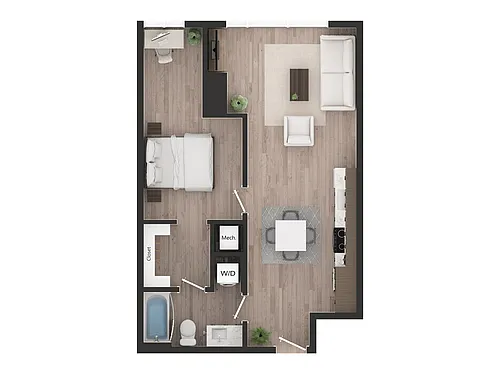 Floor plan 1BD1zm