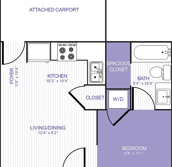 Studio 01A Floorplan Diagram