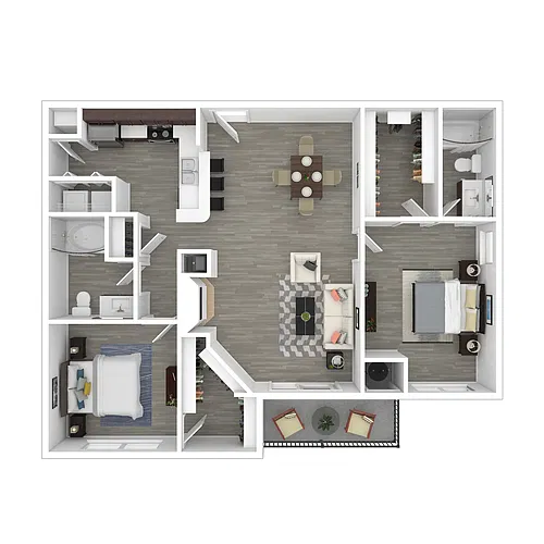 Floor plan 2X2 1154