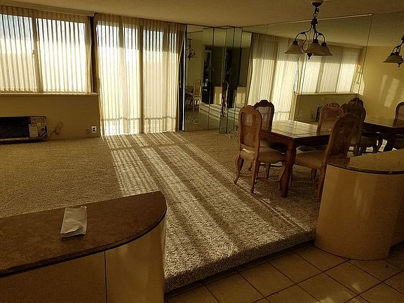 Living room and dining room