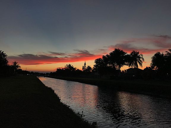 Evening view - rear of home
