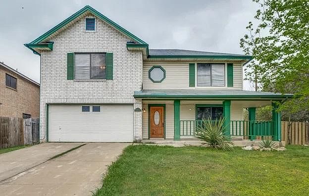 Front View of home - attached 2 car garage