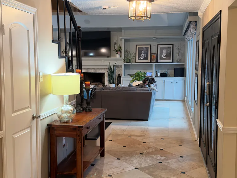Entryway with two large doors