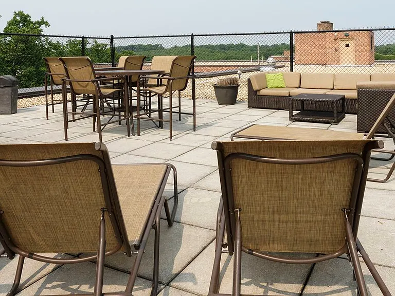 Rooftop terrace with lounge seating