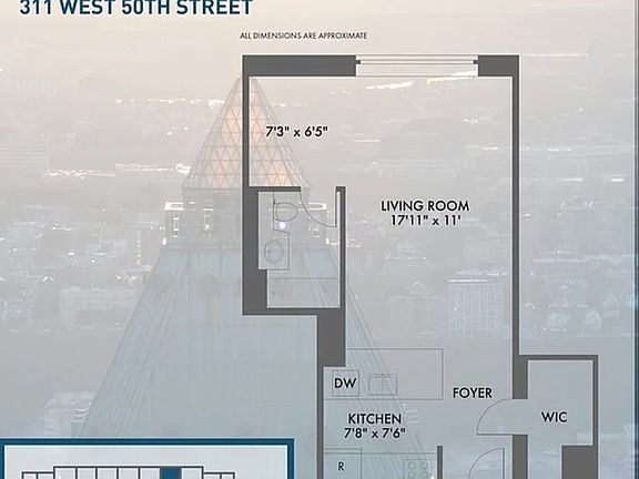 2nd image of 311 W 50th St APT 7B