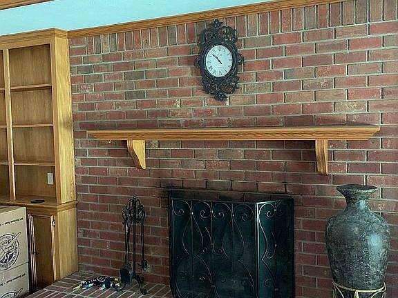 Wood fireplace!