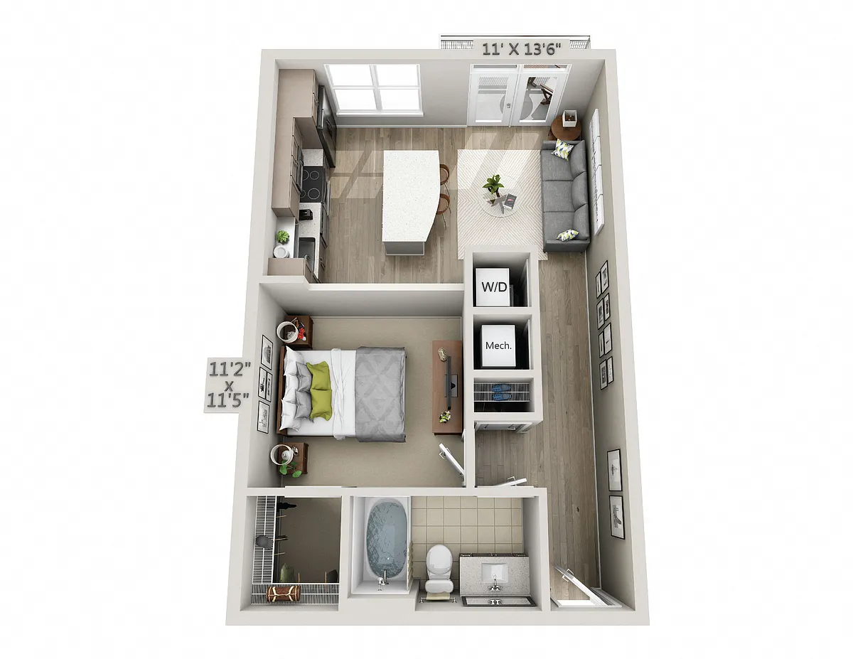 Floor plan A1 Studio