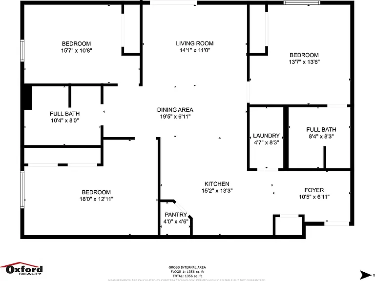 Chic floor plan showcasing 3 spacious bedrooms, modern kitchen, open living area, and convenient laundry, perfect for stylish living. Chic floor plan showcasing 3 spacious bedrooms, modern kitchen, open living area, and convenient laundry, perfect for sty