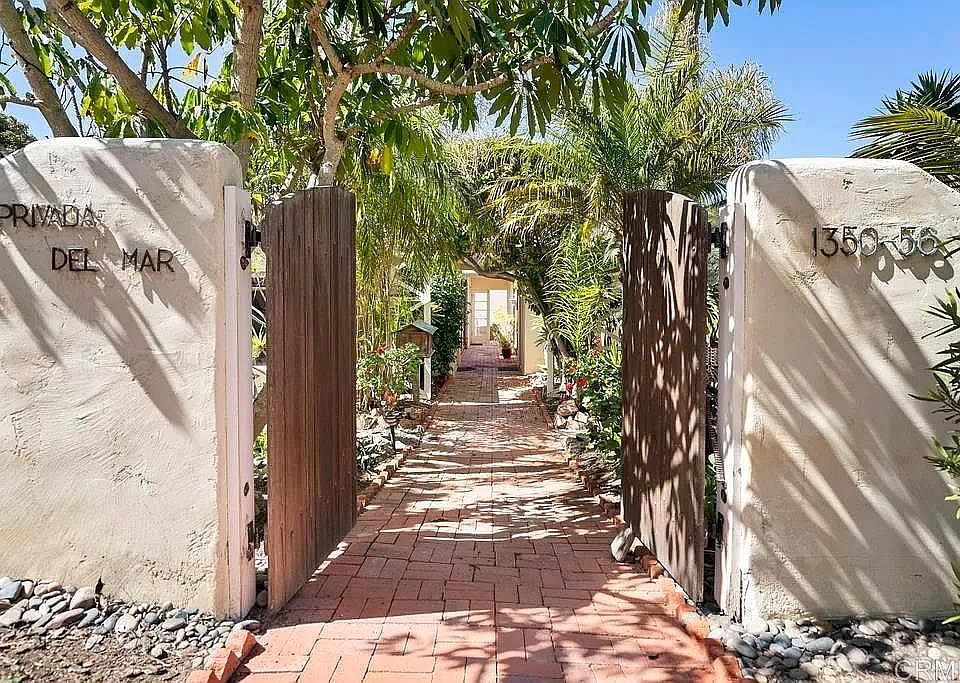 Gated entrance of property.