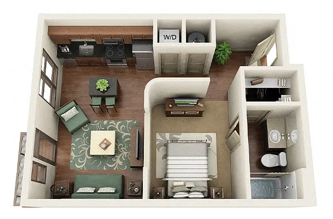 Floor plan Atherton Studio
