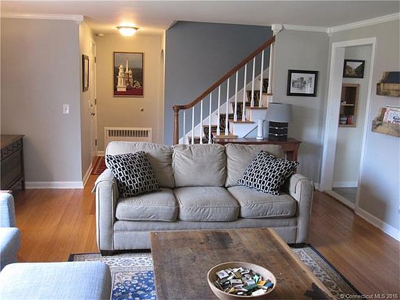 Living room with entry hall...