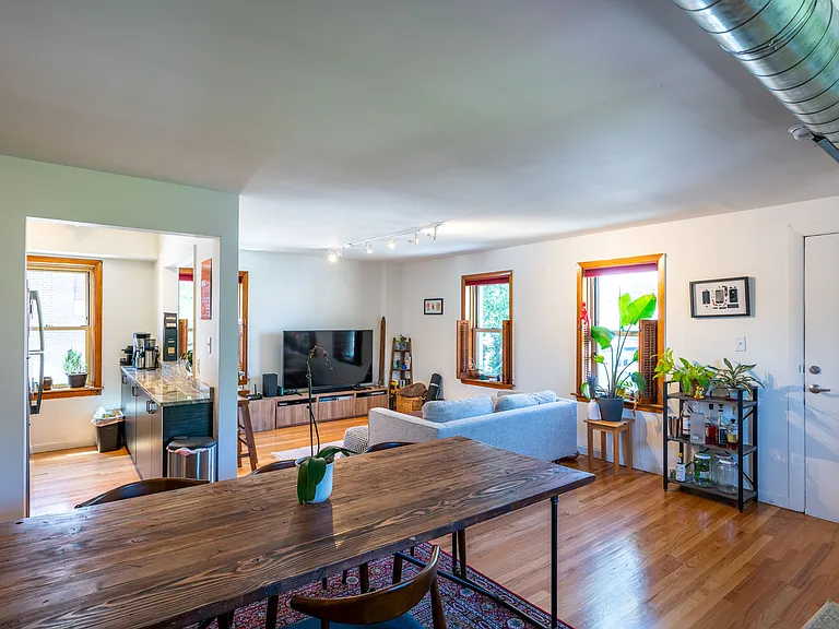 Open living and kitchen space