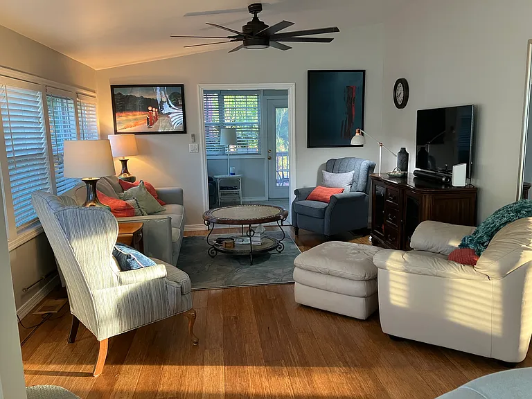 Living room to back reading room