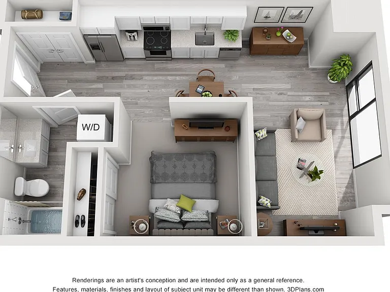 The Glenn - A1a - 0x1 - 1 Beds - 1 Baths - 614 Sq. ft.