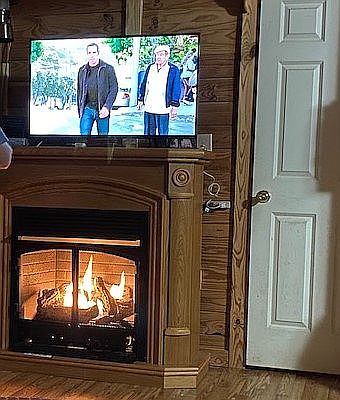 Gas Logs with blower in LR