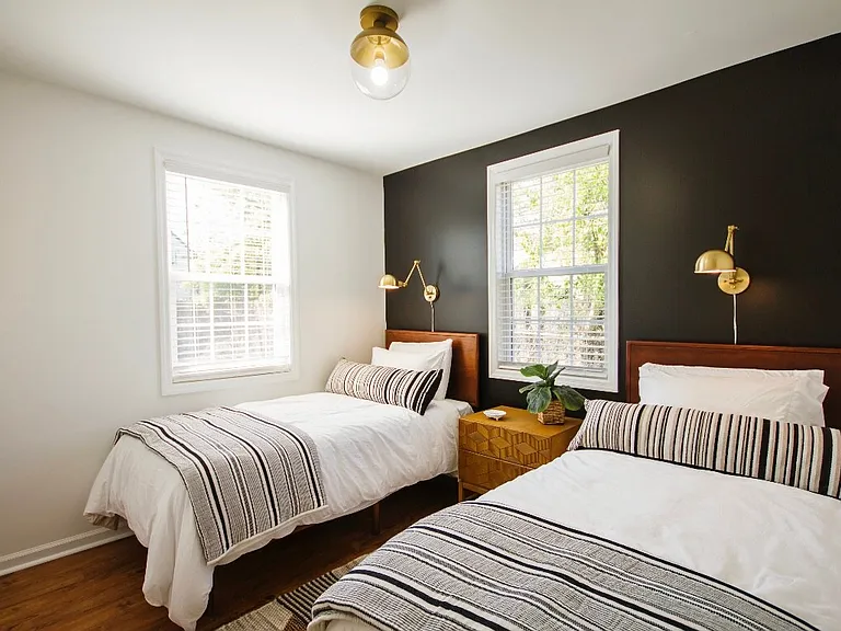 Third of the bedrooms complete with two single beds!