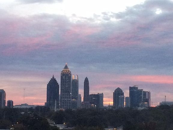 Skyline view from living room