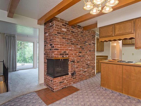 Fireplace in Dining Area