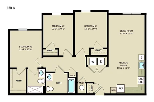 Floor plan 3 Bedroom
