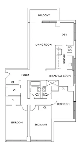 Floor plan WEST SIDE MARQUIS - 3 Bedrooms Two Bathroom