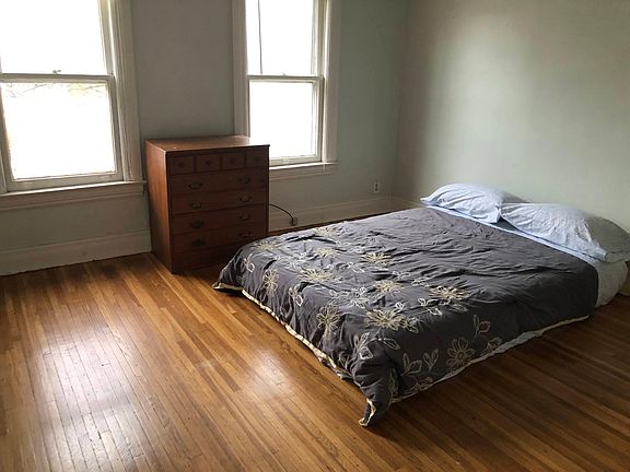 View of the master bedroom with optional Queen size bed and dresser.