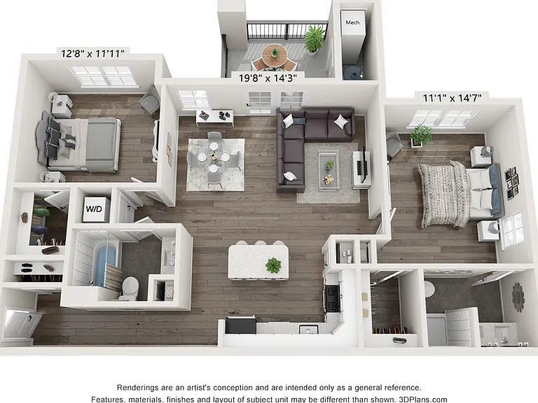2 Bedroom 2 Bedroom