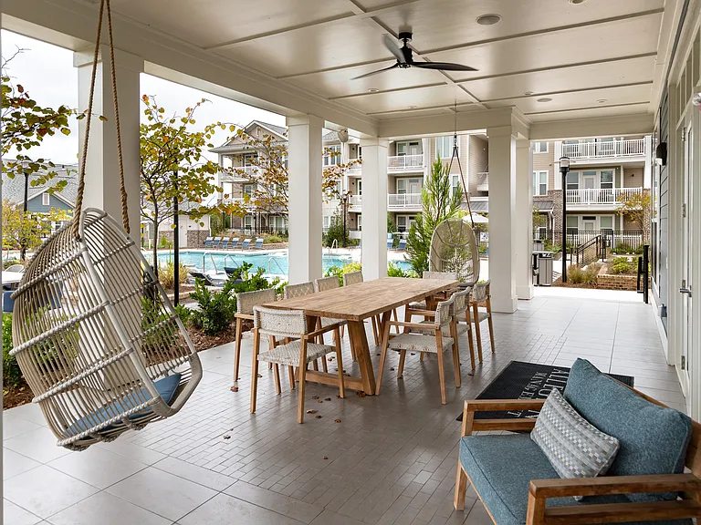 Clubhouse patio with seating