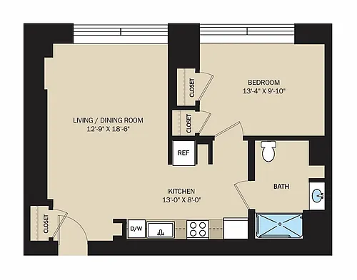Floor plan 1 Bedroom