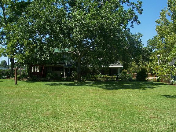 View from S. Lawn. Antique Street lamp on right. Shade from Pecan trees