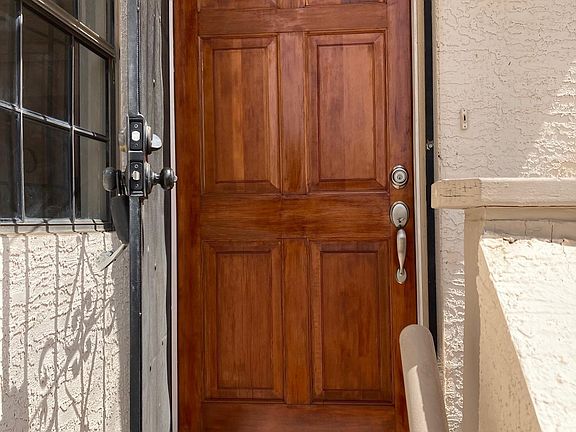 Front entry with lockable security door