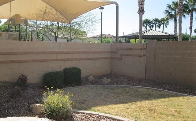 backyard backs to playground