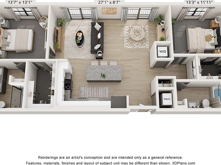 Explore this elegant apartment layout, optimized for style and comfort. Explore this elegant apartment layout, optimized for style and comfort.