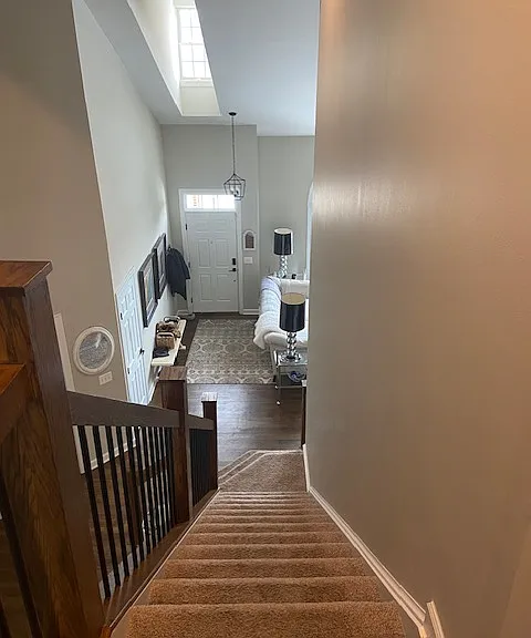 View from upstairs hall landing