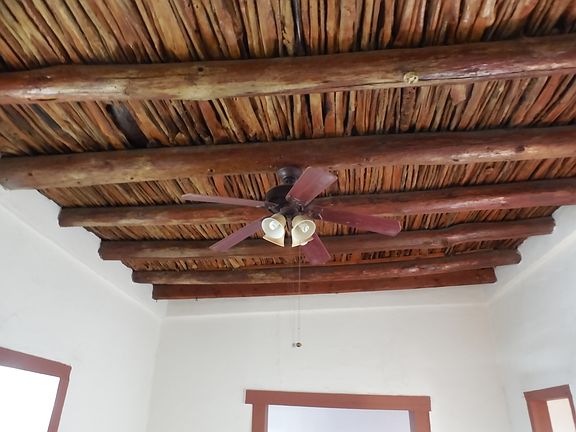 Original saguaro rib ceiling in living room