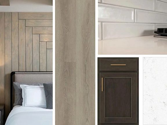 This home features the AW Collection R Oxford, with rich wood stained cabinetry, timeless finishes,